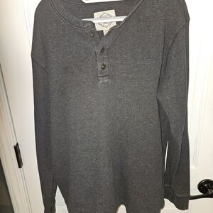 St. John's Bay Charcoal Long Sleeve Henley